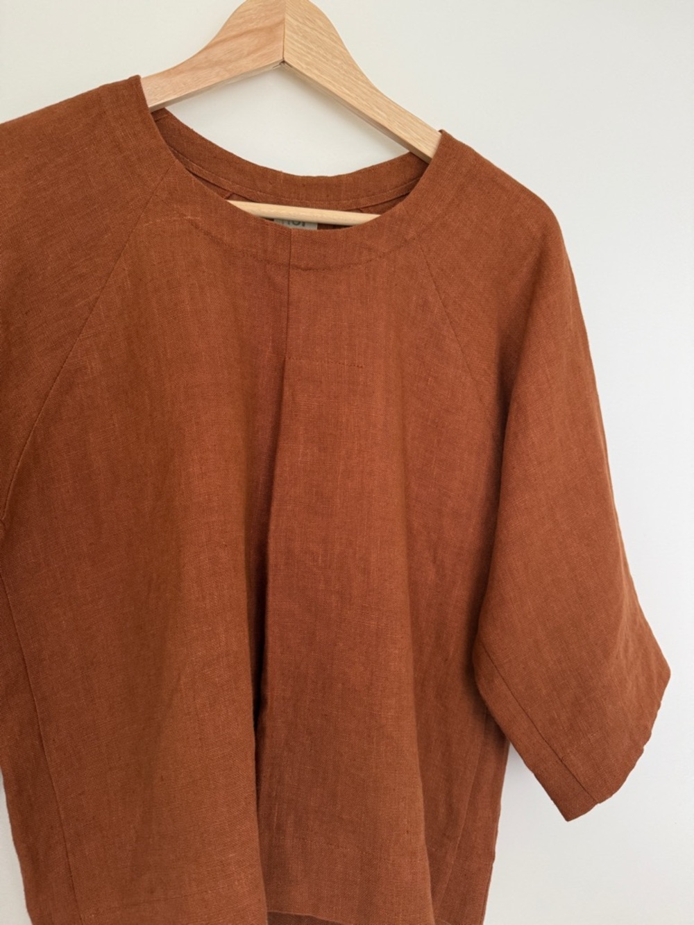 Linen Top - Rust Brown - Picture 2 of 6
